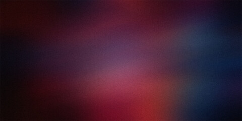 Abstract grain texture with soft colorful gradient featuring deep purple and dark red shades creating atmospheric dark backdrop. © Sakib