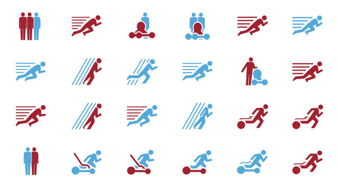 Collection of various sports icons.