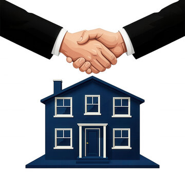 Handshake Above House Transparent Background