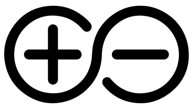plus minus balance vector icon set