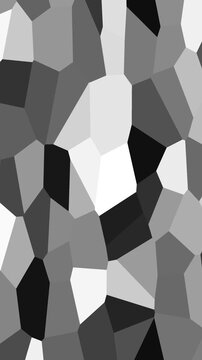 Black and White Voronoi Pattern Loop Video Animation Background