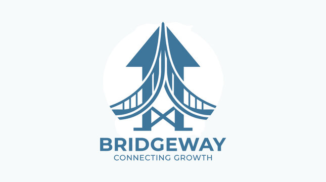 Bridgeway logo with upward arrow and bridge span icon.