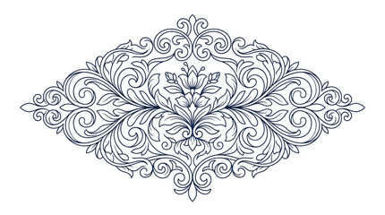 Intricate floral design with swirling patterns. © awam