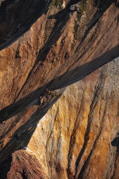 Landscape near Landmannalaugar, Dramatic volcanic landscape, Colourful erosion landscape with mountains, Lava field, Landmannalaugar, Fjallabak Nature Reserve, Su&eth;urland, Iceland