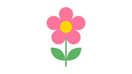Fototapeta premium A simple pink flower graphic design.