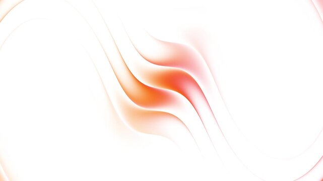 Delicate orange wisps bloom on a bright backdrop, offering graceful motion background flow with abstract gradient texture and elegant wallpaper charm for titles, branding and design. Modern mood.