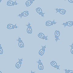 round turn and two half hitches glyph vector seamless pattern. round turn and two half hitches thin illustration © sevector
