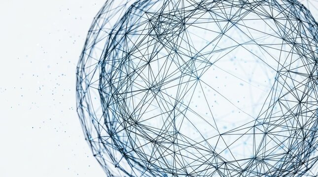Abstract Network Sphere Digital Connection Futuristic Technology Concept.