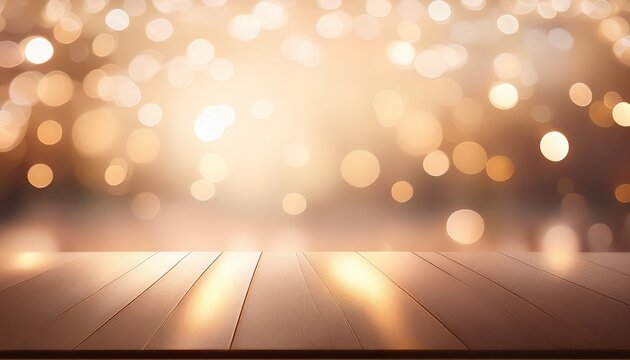 abstract blurred background with beige tones and bokeh lights creating a soft effect evoking a delicate ambient glow that enhances the warmth and visual calmness of the scene