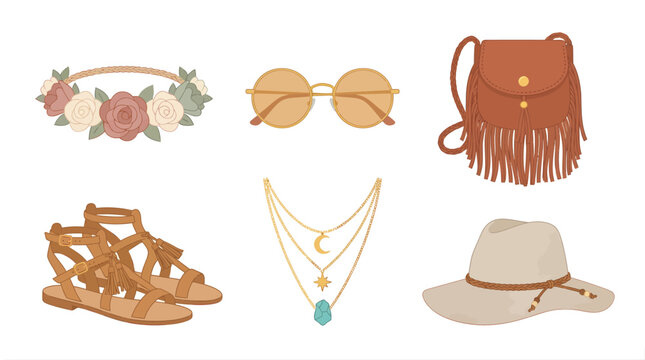 The simple fashionable accessories for women on display.