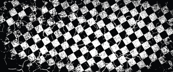 Racing abstract background. It contains elements of the checkered flag, suitable for design of the categories of speed, rally, sports © selaras