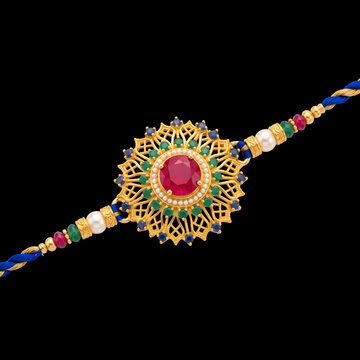 Luxury Traditional Rakhi Bracelet Isolated PNG