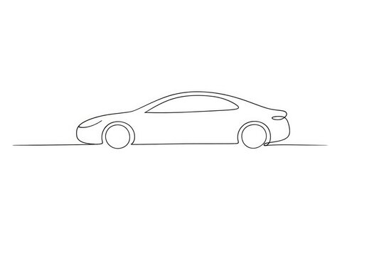 A simple illustration of a car on a white background