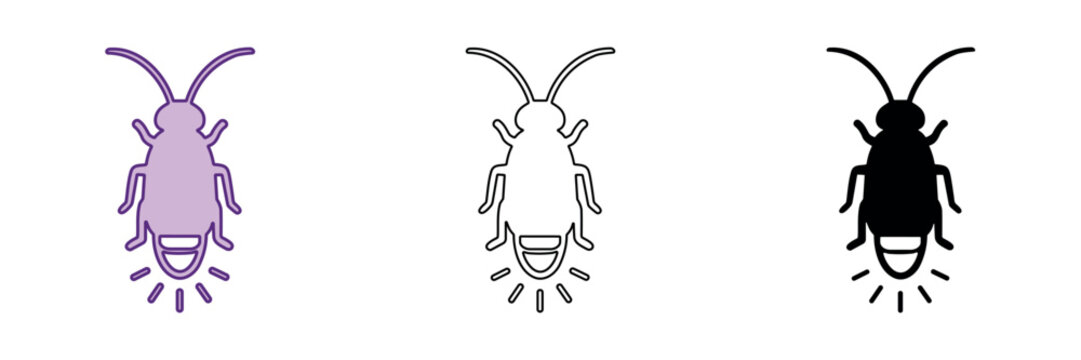 Collection of stylized firefly illustrations in different artistic styles