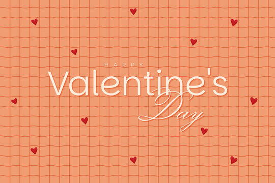 happy valentines day greeting card design vector illustration.