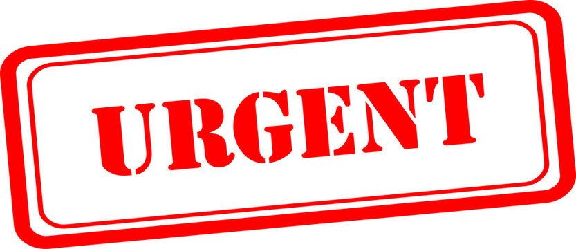 Urgent stamp marking for important documents and notifications