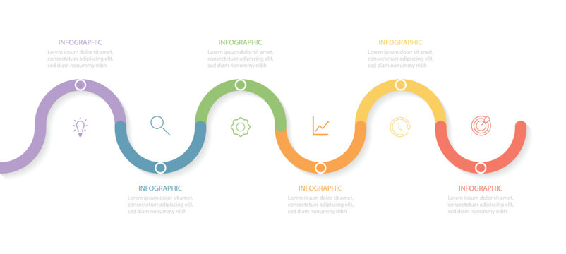  Business concept infographic. For content, diagram, flowchart, steps, parts, timeline infographics. Company presentation slide template with year periods.