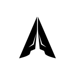 Fototapeta premium Abstract Sharp Split Letter A Vector Logo