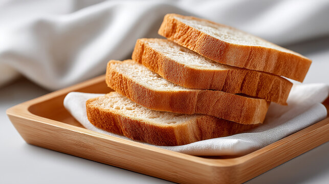 Slice a freshly baked sourdough loaf on a wooden cutting board, golden-brown exterior to reveal the airy, soft crumb inside.