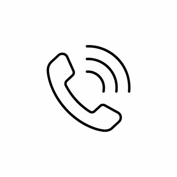 Minimalist Phone Call Icon Vector for Communication, Contact and Customer Support