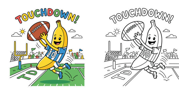 Banana athlete touchdown celebration American football