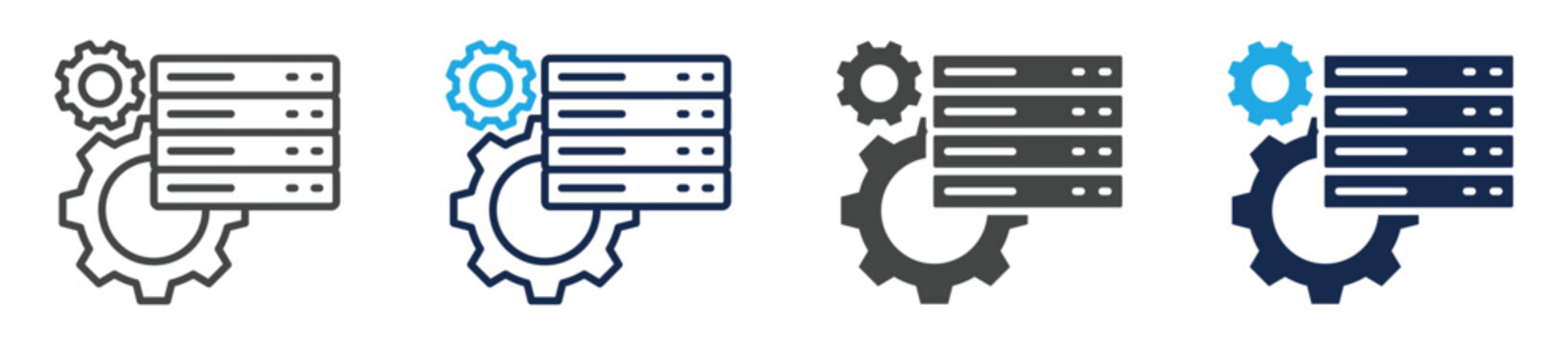 hosting icon set multi concept