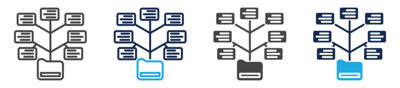 taxonomy icon set multi concept