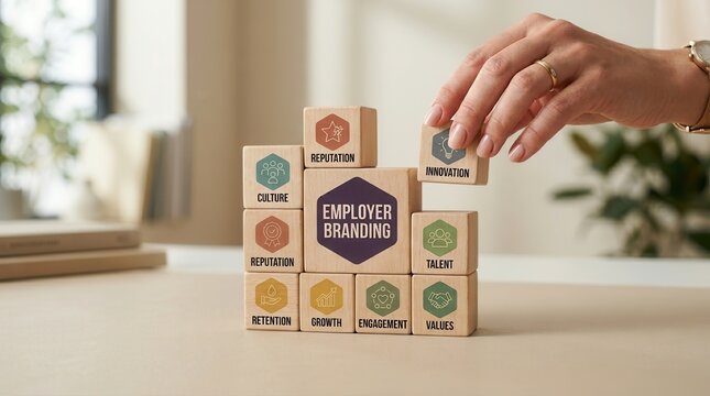 Strategic employer branding concept for a competitive job market and loyal workforce.