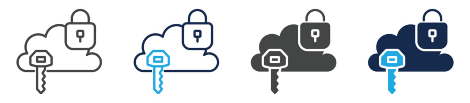 single sign on icon set multi concept