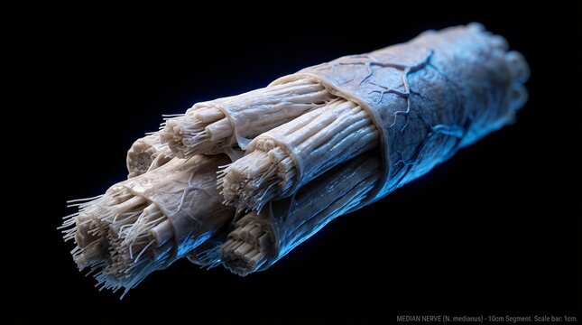 Median nerve segment fascicle bundle anatomy model