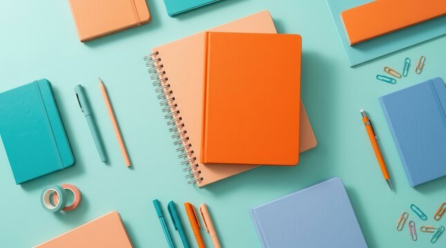 Organize work and brainstorm ideas with these colorful notebooks and pens.