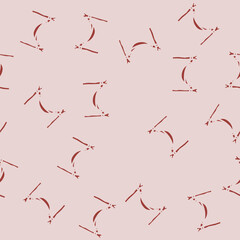 Fototapeta premium hammock slow living glyph vector seamless pattern. hammock slow living thin illustration