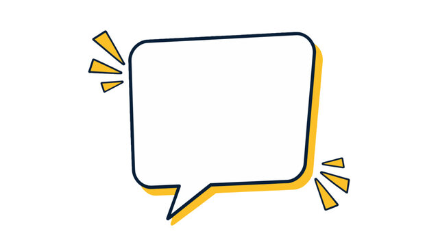 Blank square speech bubble in pop art comic style vector