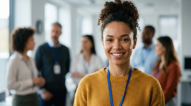 Diverse professional employees representing improved recruitment outcomes and long-term retention.