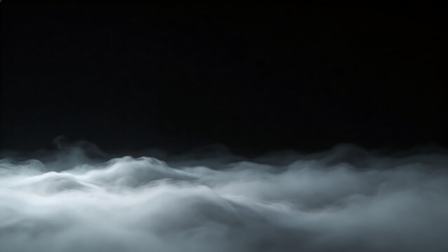 White smoke on black background