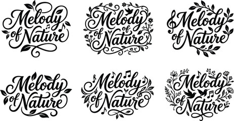 Melody of nature typography designs © Ratul