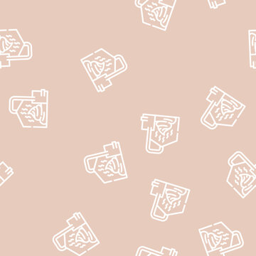 method of obtaining from feces biogas line seamless pattern method of obtaining from feces biogas thin line illustration