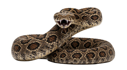 Fototapeta premium Venomous viper snake reptile isolated on transparent background