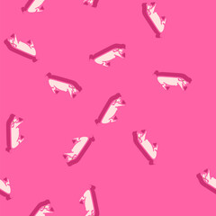 landrace pig breed isometric seamless pattern. landrace pig breed sign illustration © sevector