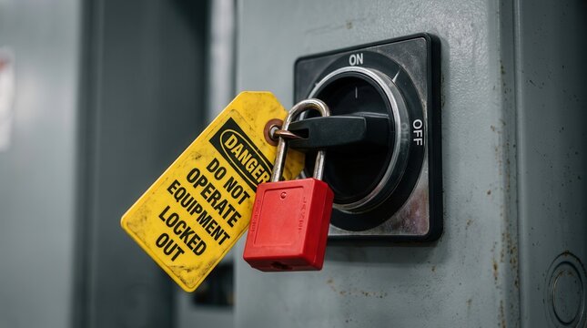Hazardous energy control through lockout tagout protection in a manufacturing environment.
