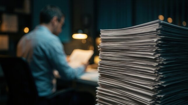Dedication and precision shown as an editor processes written content in a blurred workspace.