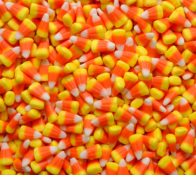 Candy Corn Halloween Treats Festive Background