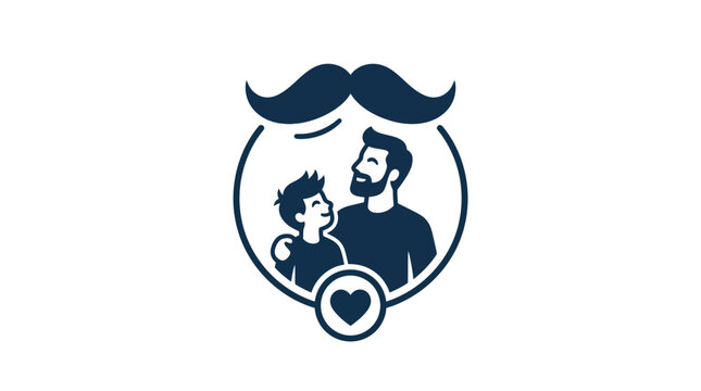 Father and Son Embrace, Father's Day Icon, Family Love, Dad and Child Bond
