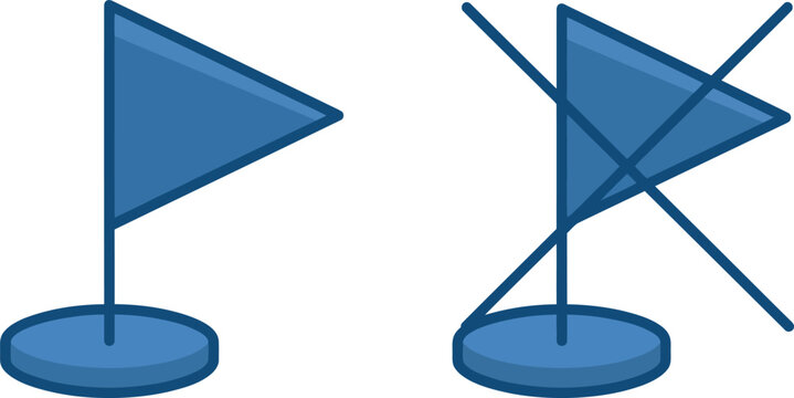 Israel flag blue and white design icon with blue black flags, 3D vector symbol for web technology business concept and direction banner