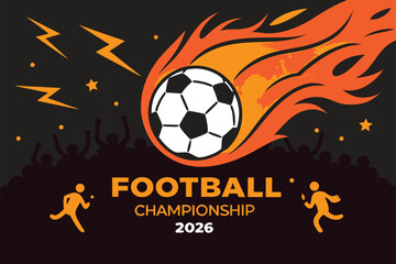 Fototapeta premium Football Tournament 2026 Banner and Poster Set Collection