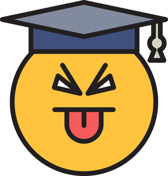 Cheeky Face Student Emoji
