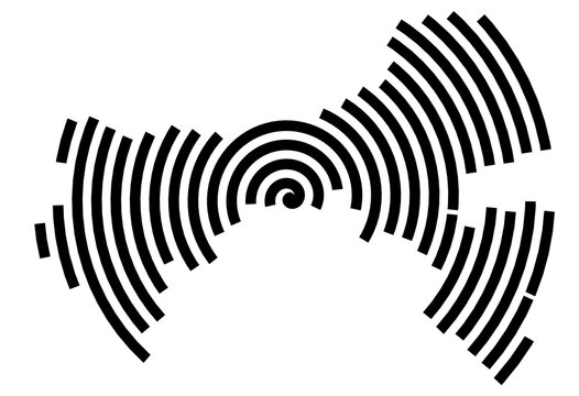 Symbol Map of the City Uzice (Serbia) showing the city with a black spiral line