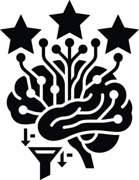 Black calendar icon with brain and clock on transparent background isolated on transparent background, Vector