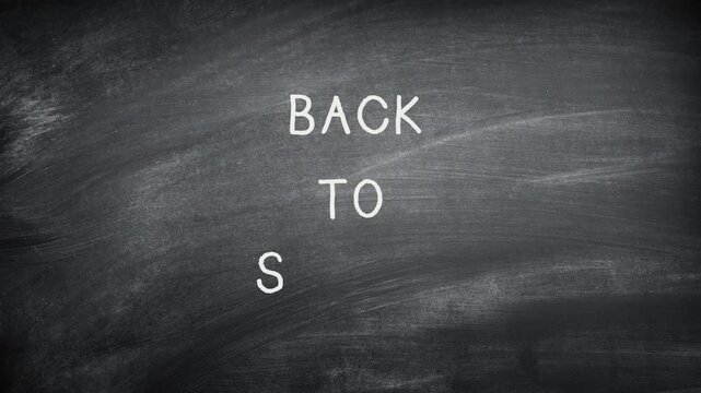 High-quality realistic chalkboard animation background featuring a vintage classroom blackboard with soft chalk texture and natural dust particles. 