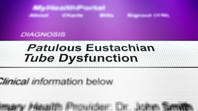 Generic Health Portal with Ear Health Diagnosis - Patulous Eustachian Tube Dysfunction
